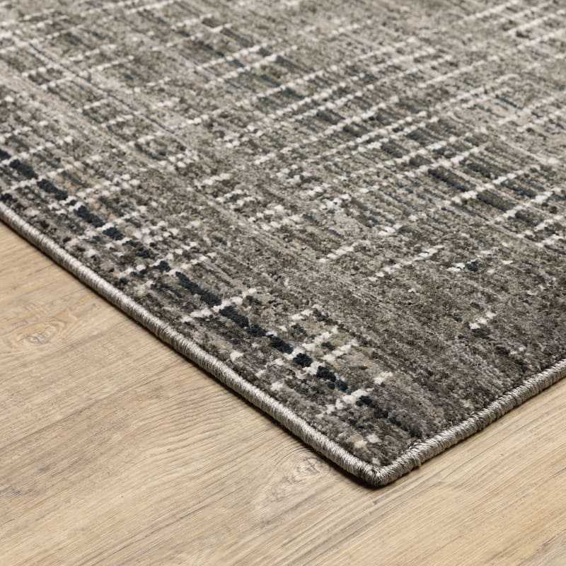 Style Haven Nelson Industrial Geometric Charcoal/ Grey Indoor Area Rug