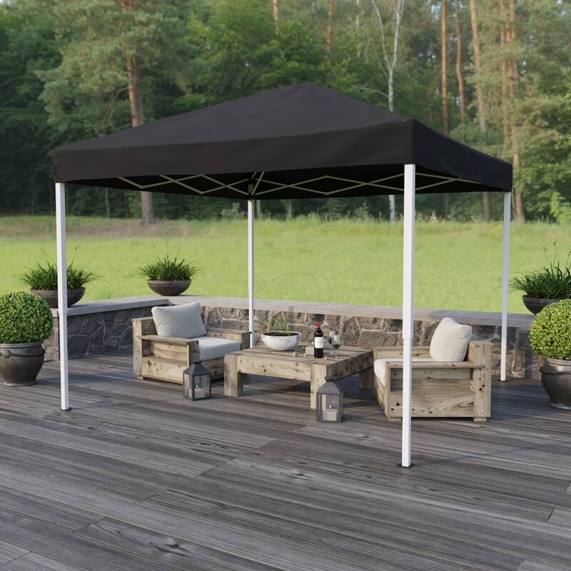 10'x10' Weather Resistant Easy Pop Up Event Straight Leg Instant Canopy Tent - 10x10