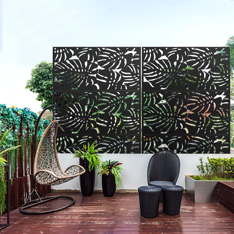 Metal Privacy Screen Panel Free Standing - 72*47