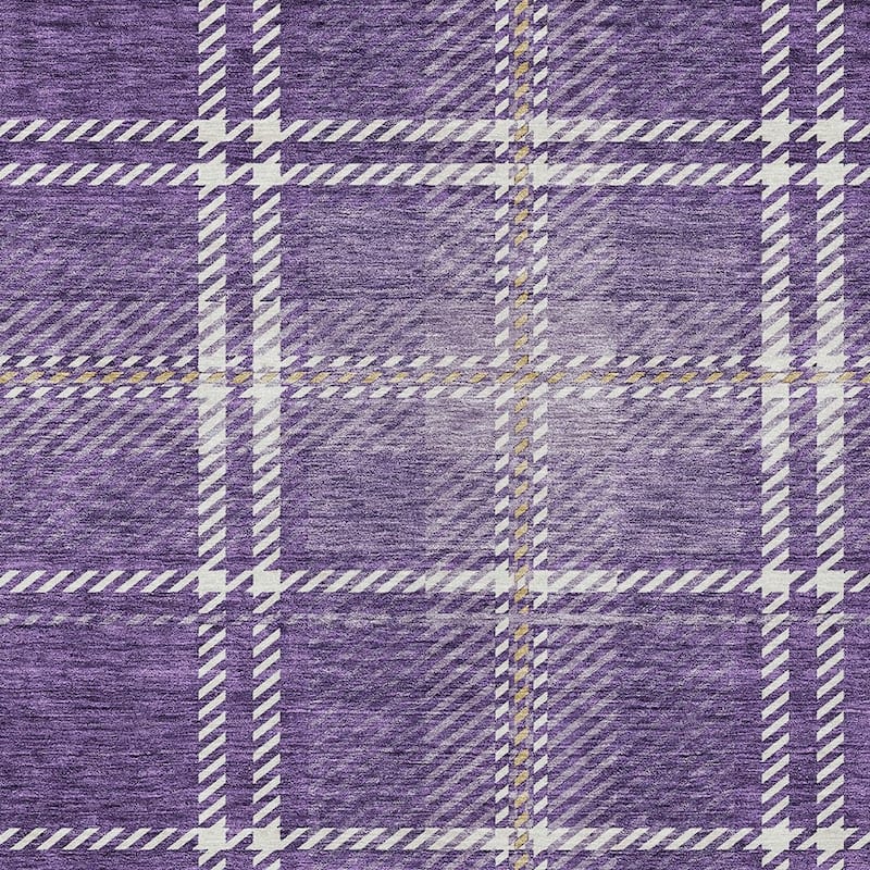 HomeRoots Plaid Transitional Rectangle Outdoor Rug
