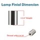 preview thumbnail 4 of 6, Aspen Creative 2 Pack Steel Lamp Finial in Brushed Nickel Finish, 1 1/4" Tall - BRUSHED NICKEL