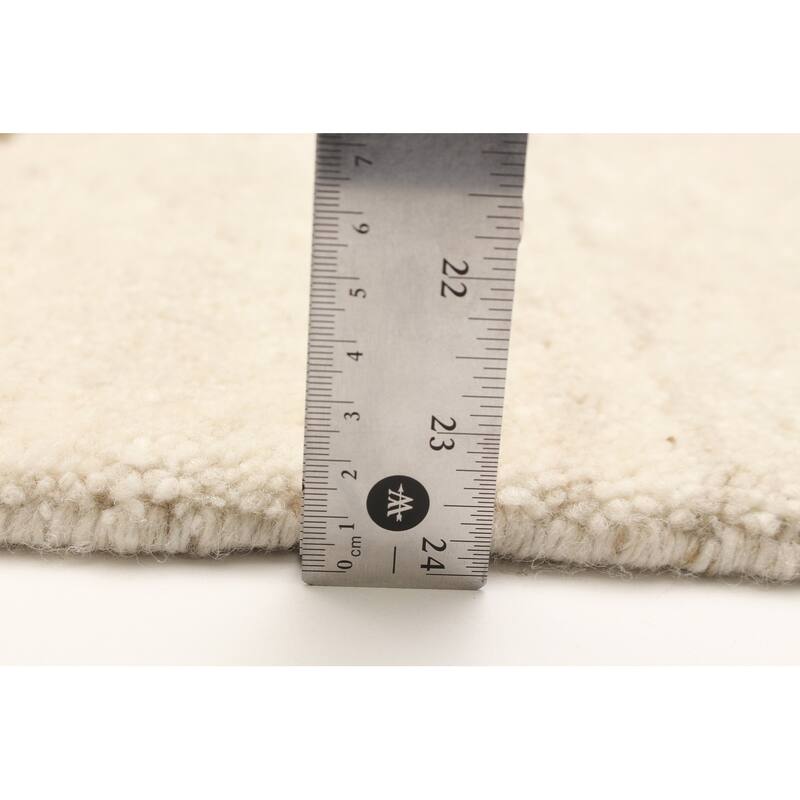 ECARPETGALLERY Hand Loomed Kashkuli Gabbeh Cream Wool Rug - 5'0 x 8'0