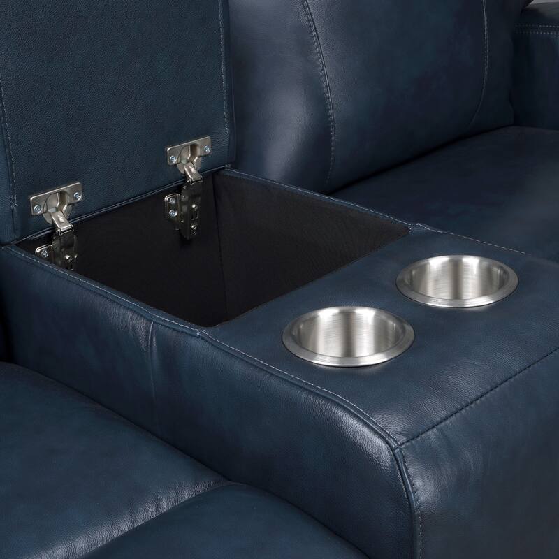 Genuine Leather 3-Piece Power Reclining Sofa Set with Power Headrest and USB&USB-C Port, Zero Gravity