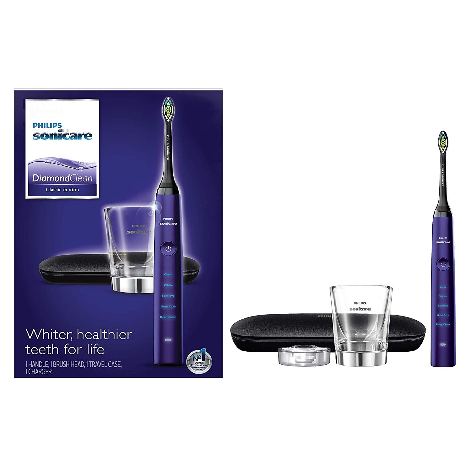 Shop Philips Sonicare Diamondclean Classic Rechargeable Toothbrush Amethyst Purple Overstock 27297624