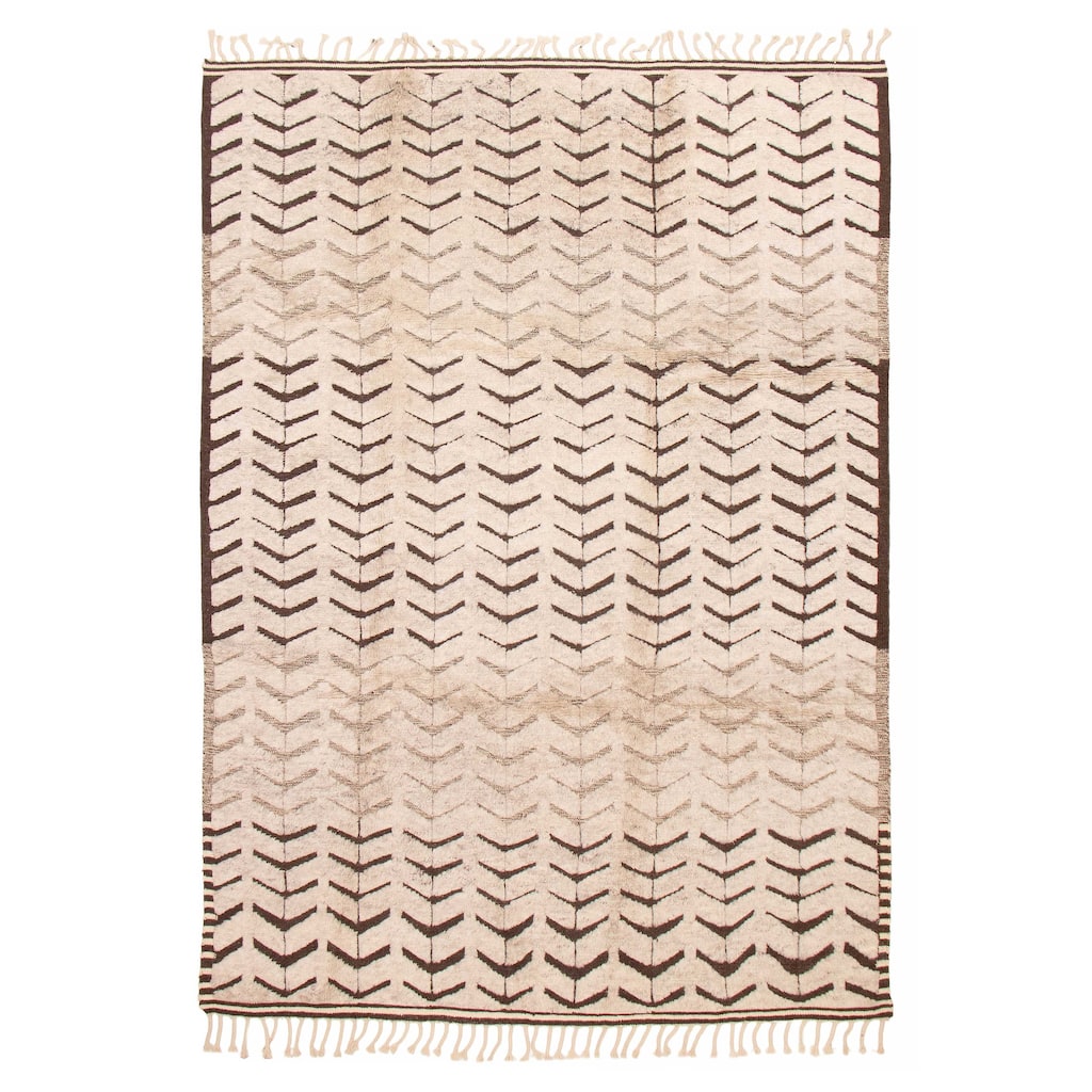 ECARPETGALLERY Hand-knotted Tangier Ivory Wool Rug - 8'5 x 11'7