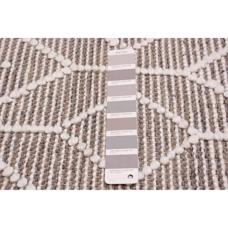 ECARPETGALLERY Braid weave Sienna Taupe Wool Rug - 6'1 x 9'1