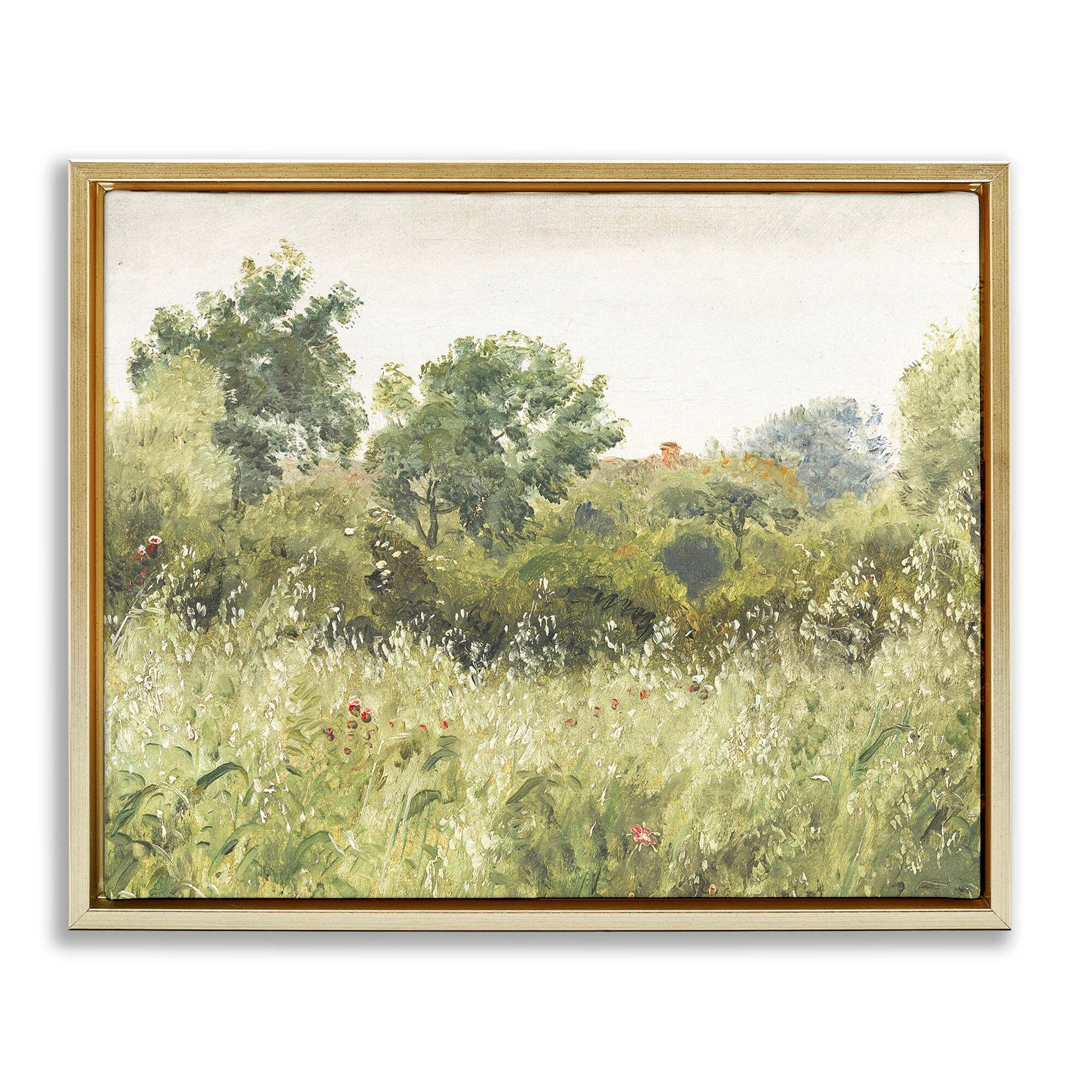 Stupell Vintage Trees And Fields Framed Floater Canvas Wall Art Design By Leah Straatsma