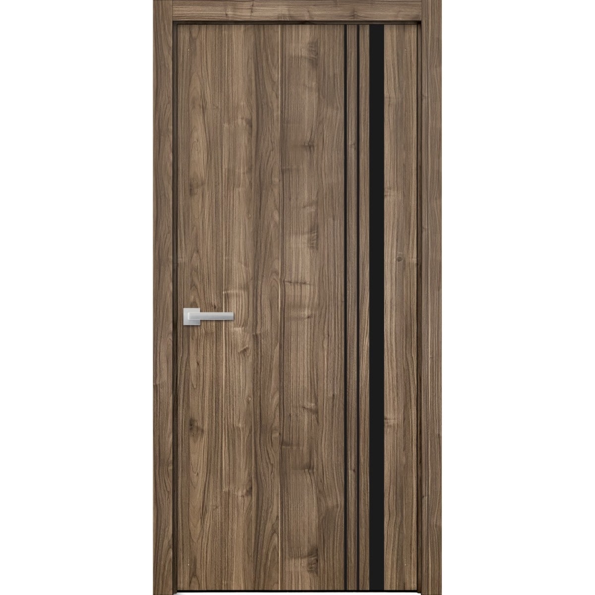 Solid French Door 18 x 80 Planum 0011 Walnut with| Bathroom