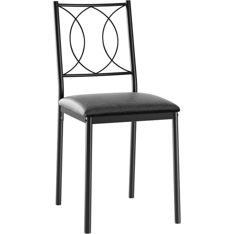 Kitchen Dining Table Set with Upholstered Chairs for 4