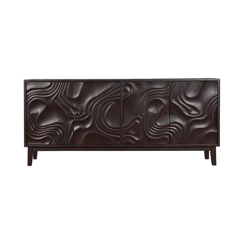 Ava 4-door Carved Solid Wood Sideboard