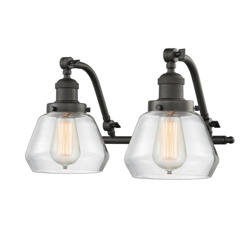 Innovations Lighting Fulton 2 Light 18" Wide Bathroom Vanity Light - Oiled Rubbed Bronze / Clear