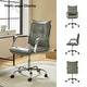 preview thumbnail 6 of 14, Zarina Modern Faux Leather Swivel Office Chair Desk Chair with Wheels Height-adjustable by HULALA HOME