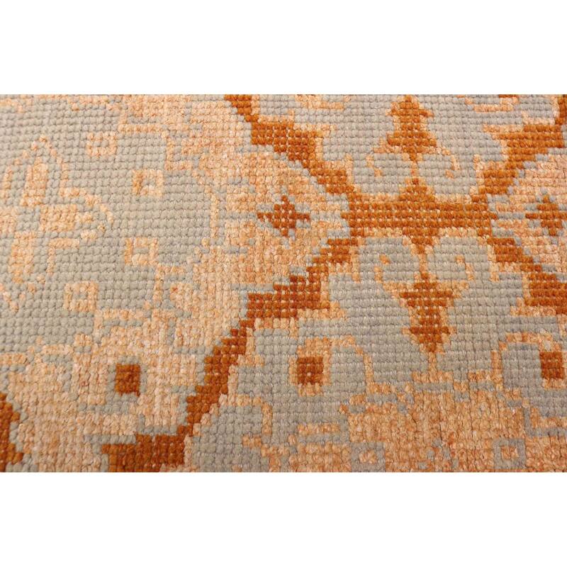 ECARPETGALLERY Hand-knotted Tangier Light Blue Silk, Wool Rug - 5'2 x 7'6