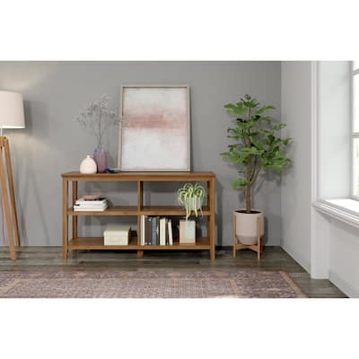 Edenton Wide Low 54"W Bookcase with 2 Shelves, Walnut