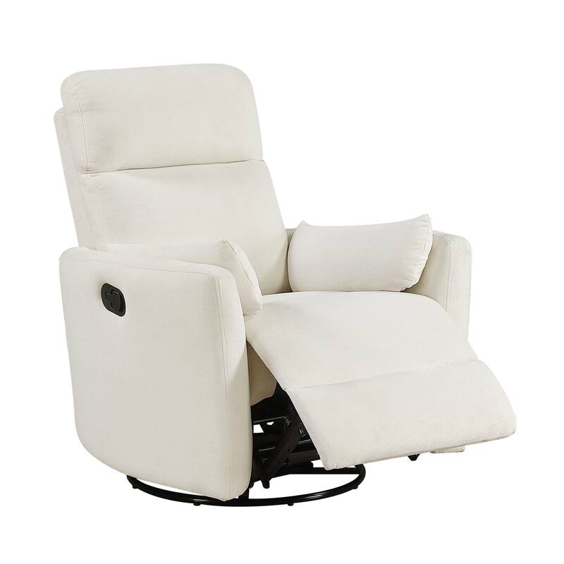 Fremont & Park Lennon 35" Microfiber Manual Swivel Glider Recliner - Removable Back