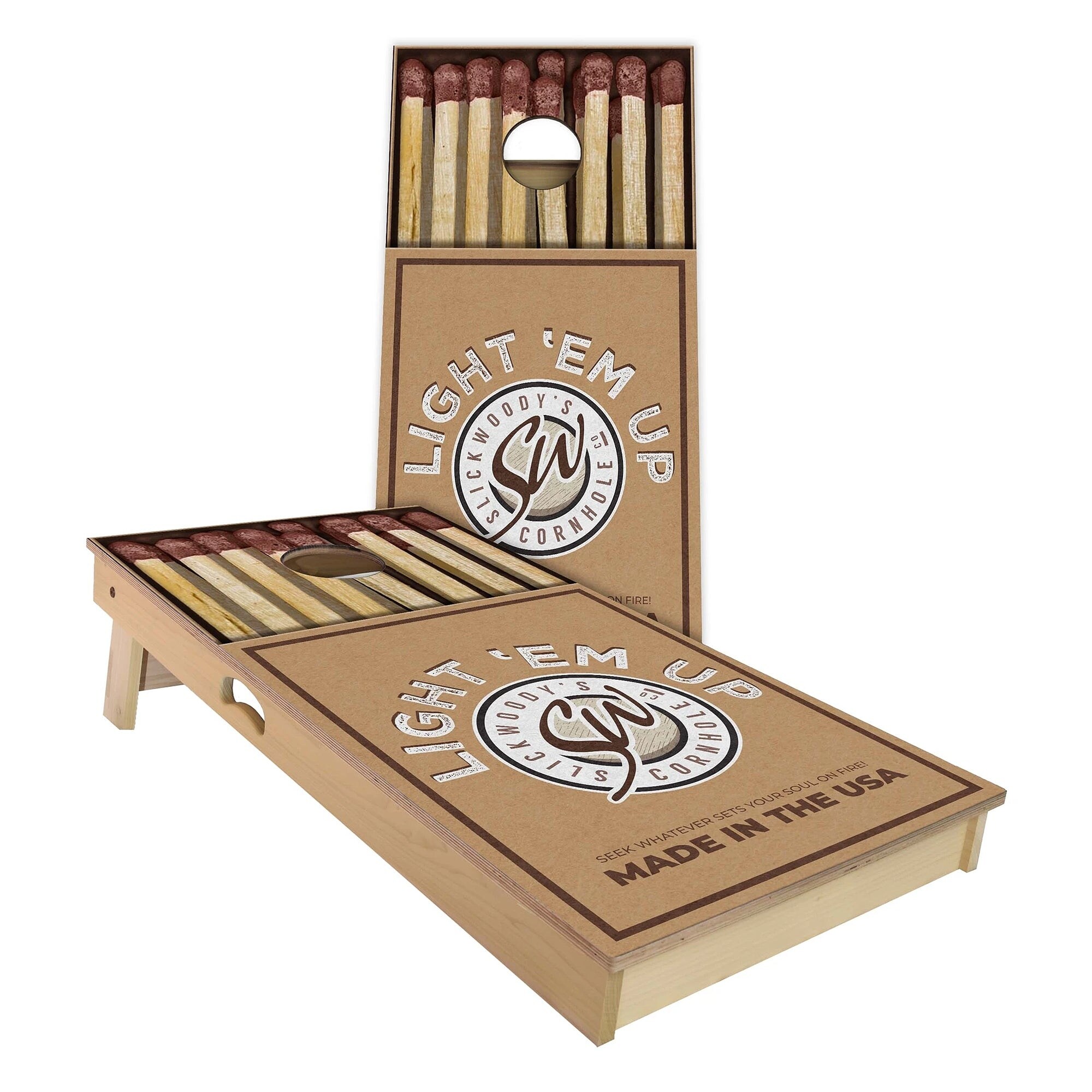 Light Em Up Outdoor Cornhole Board Set