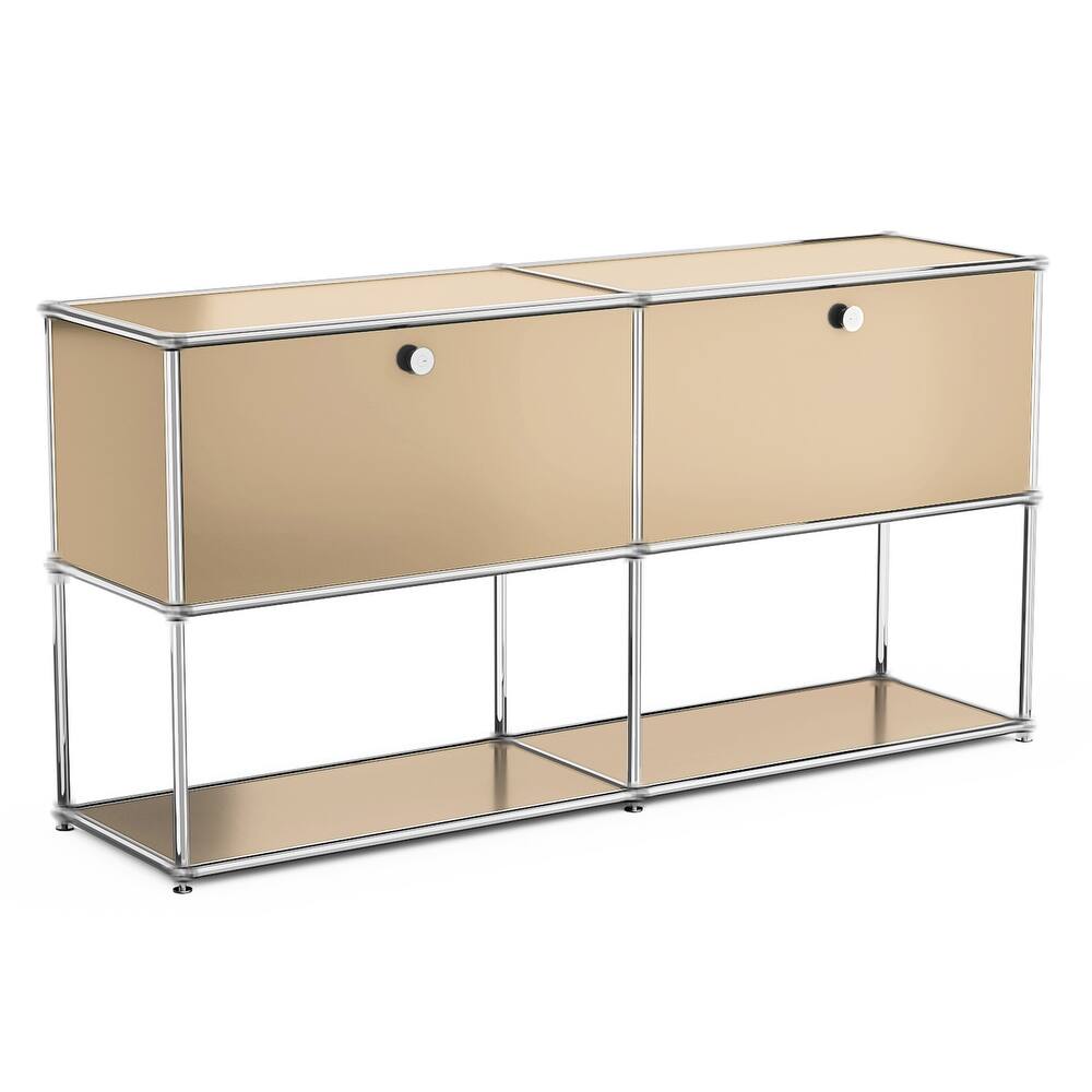 Modern Sideboard Office Storage Credenza Cabinet Metal Organizer