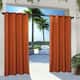 ATI Home Indoor/Outdoor Solid Cabana Grommet Top Curtain Panel Pair - 54x108 - Mecca Orange