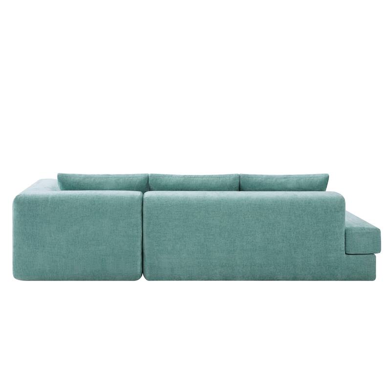 Christopher Knight Home - American Design Chenille 113" Modular Sectional Sofa with Double Layer Cushions