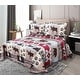 Marina Set Trapunta King Size 220x240 Cm – Moderno Quadretti Floreali Con Federe, Leggera E Morbida