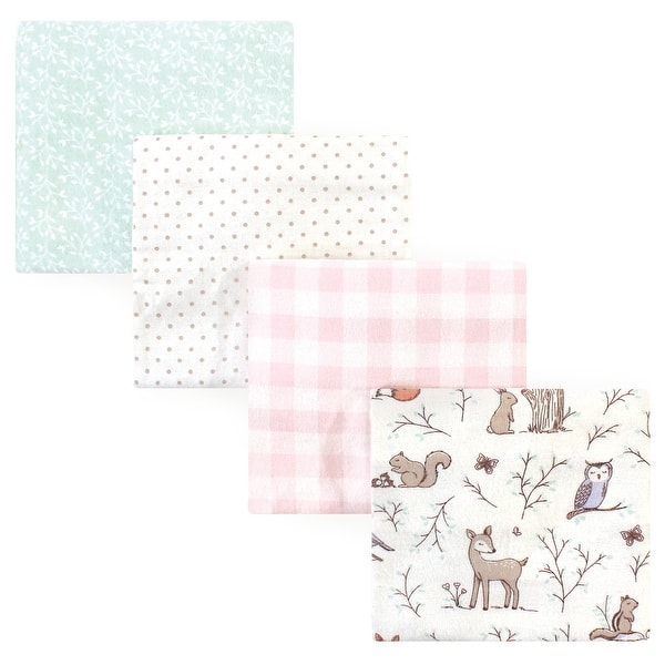 slide 1 of 1, Hudson Baby Infant Girl Cotton Flannel Receiving Blankets, Enchanted Forest, One Size - Enchanted Forest - One Size One Size - Enchanted Forest