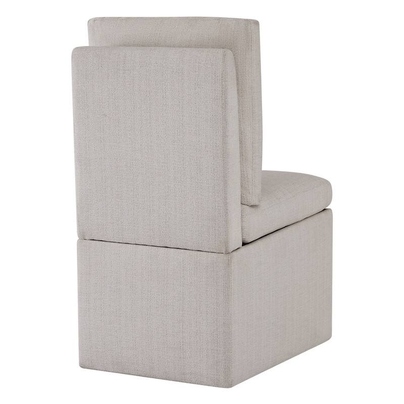 Nathan Dining Chair with Caster & Storage Set of 2 - N/A