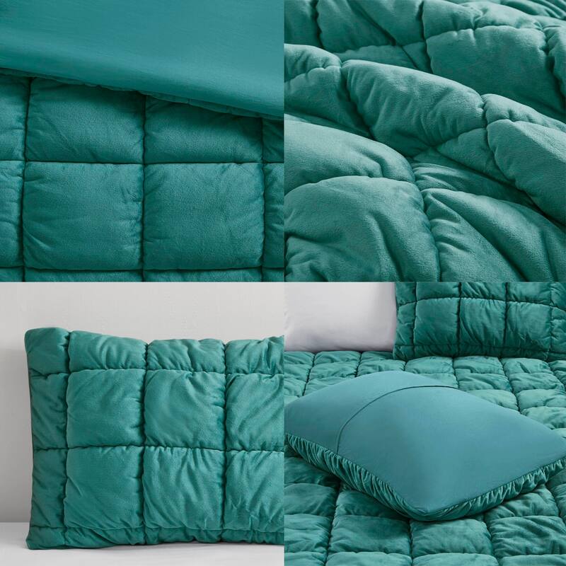Intelligent Design Velvet Dream Puff 3 Piece Comforter Set