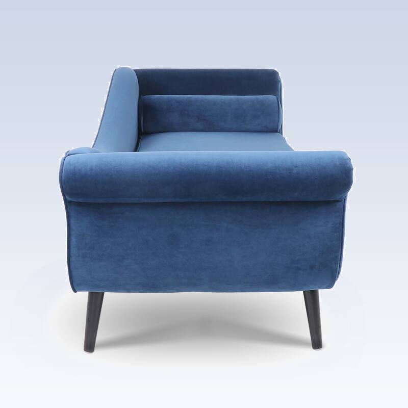 Modern Chaise Lounge with Scroll Arm For Living Room
