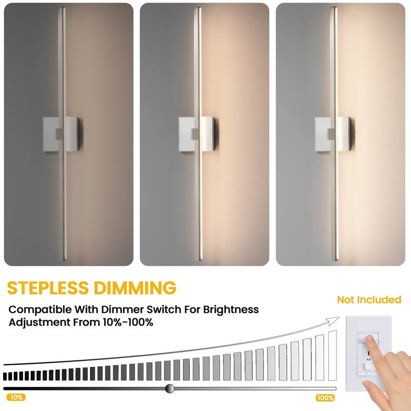 Modern Vanity Lighting Fixtures 24/32/39'' Bathroom Vanity Lights Over Mirror Wall Sconce for Bathroom