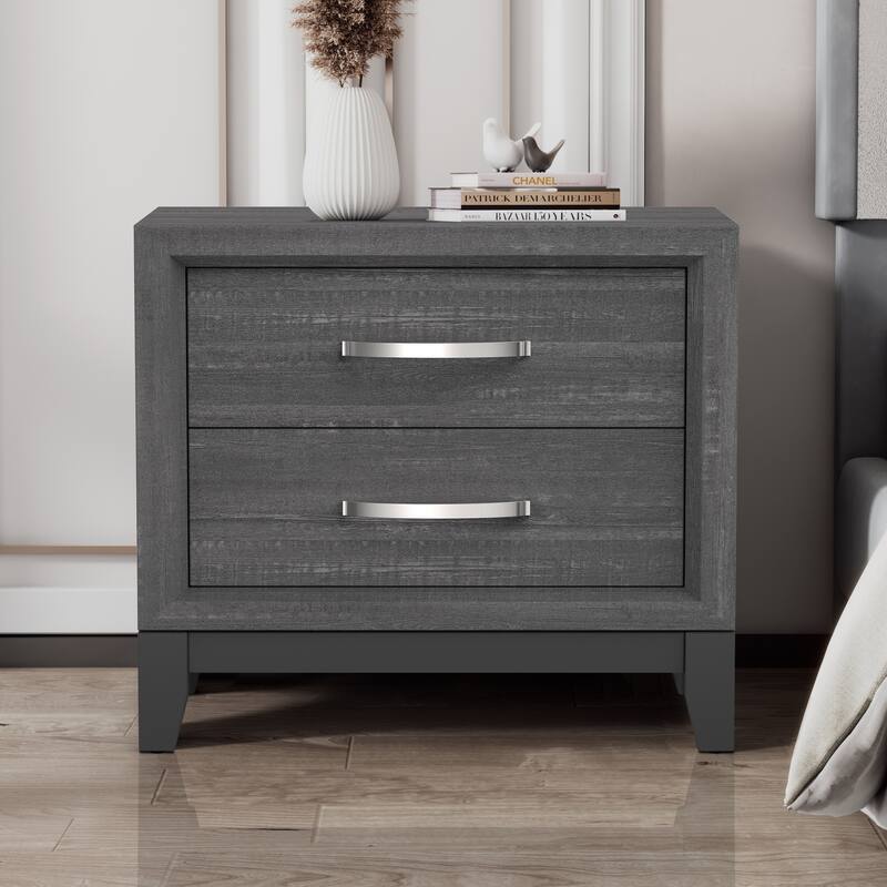 Modern Grey 2 - Drawer Nightstand