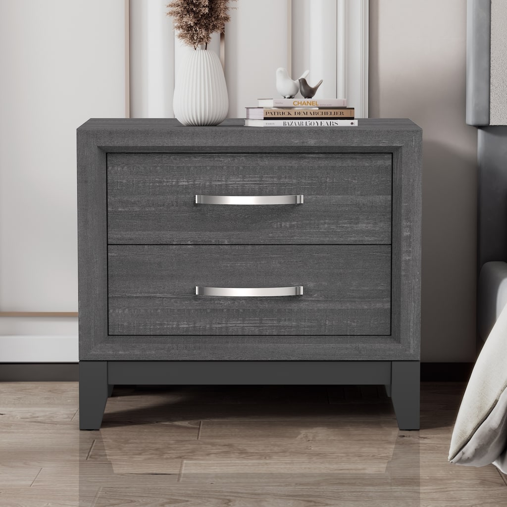 Modern Grey 2 - Drawer Nightstand