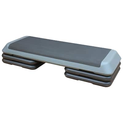 Adjustable Aerobic Workout Step With 4 Platform Risers