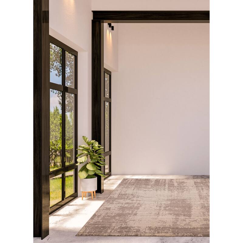 ECARPETGALLERY Hand Loomed Elysian Grey Rug - 7'10 x 9'10