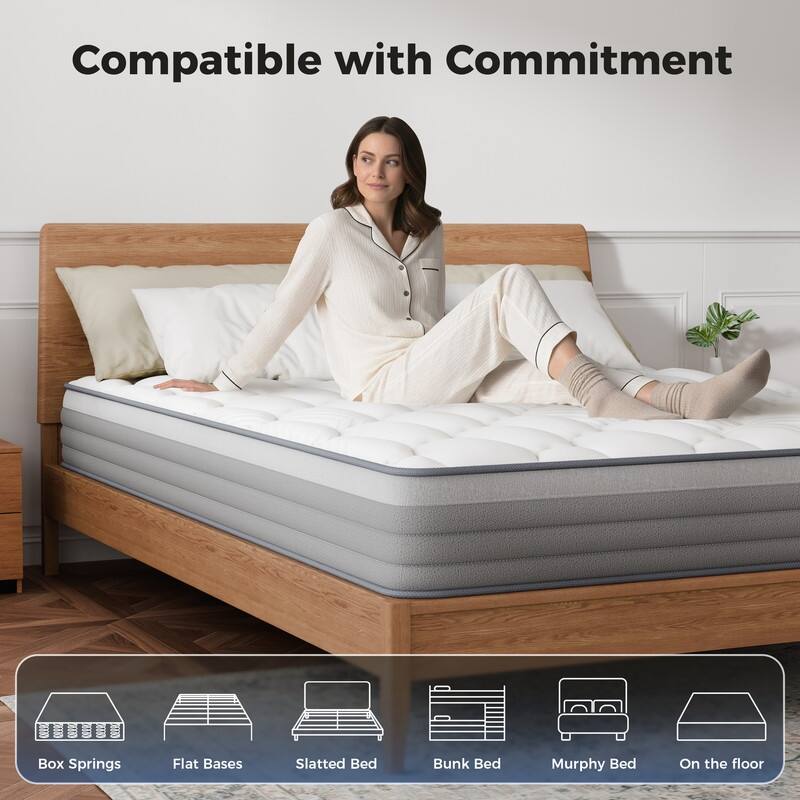 SweDrea 10-Inch Hybrid Mattress with Timeless Comfort and Modern Design