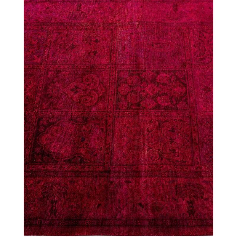 Fine Vibrance, One-of-a-Kind Hand-Knotted Runner Rug - Red, 2' 6" x 10' 1" - 2' 6" x 10' 1"