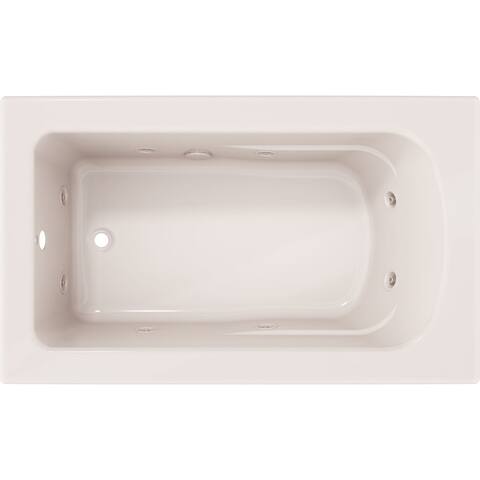PROFLO Lansford Drop In Acrylic Whirlpool Tub with Reversible Drain - White