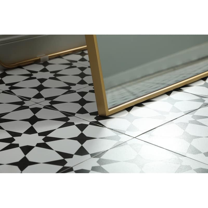 Indigo Home Metal Frame Rectangle Full Length Mirror 30x72 Inch