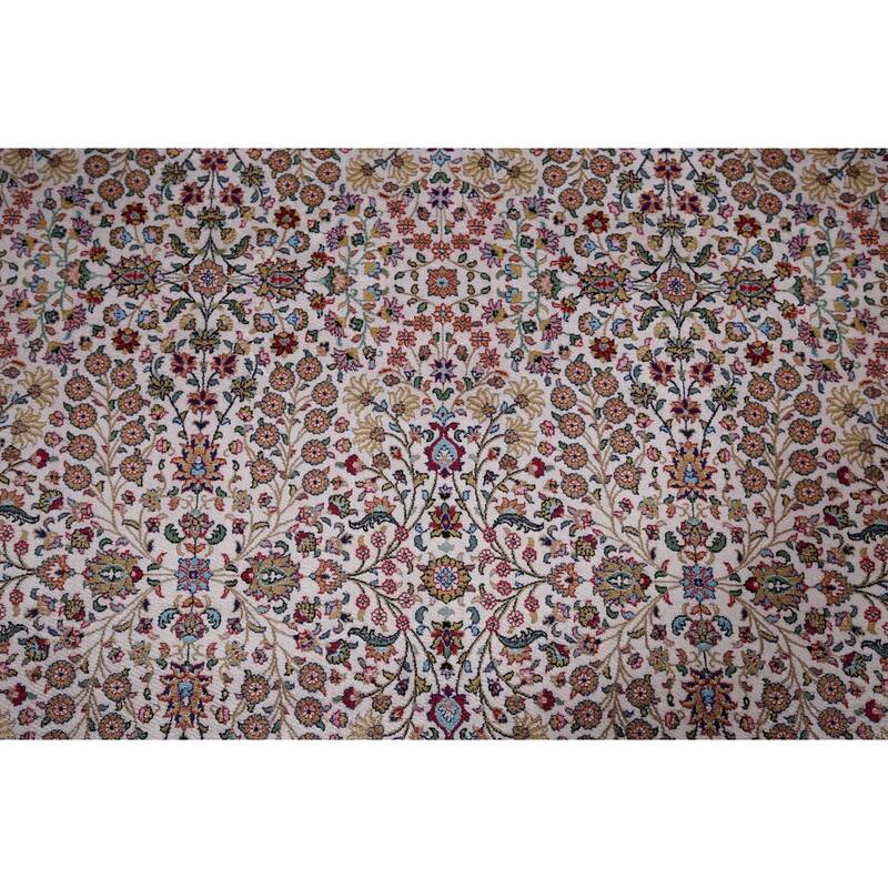 Turkish Tabriz Traditional Rug Machine Made Silk & Polyester Carpet - 5'1" x 7'5"