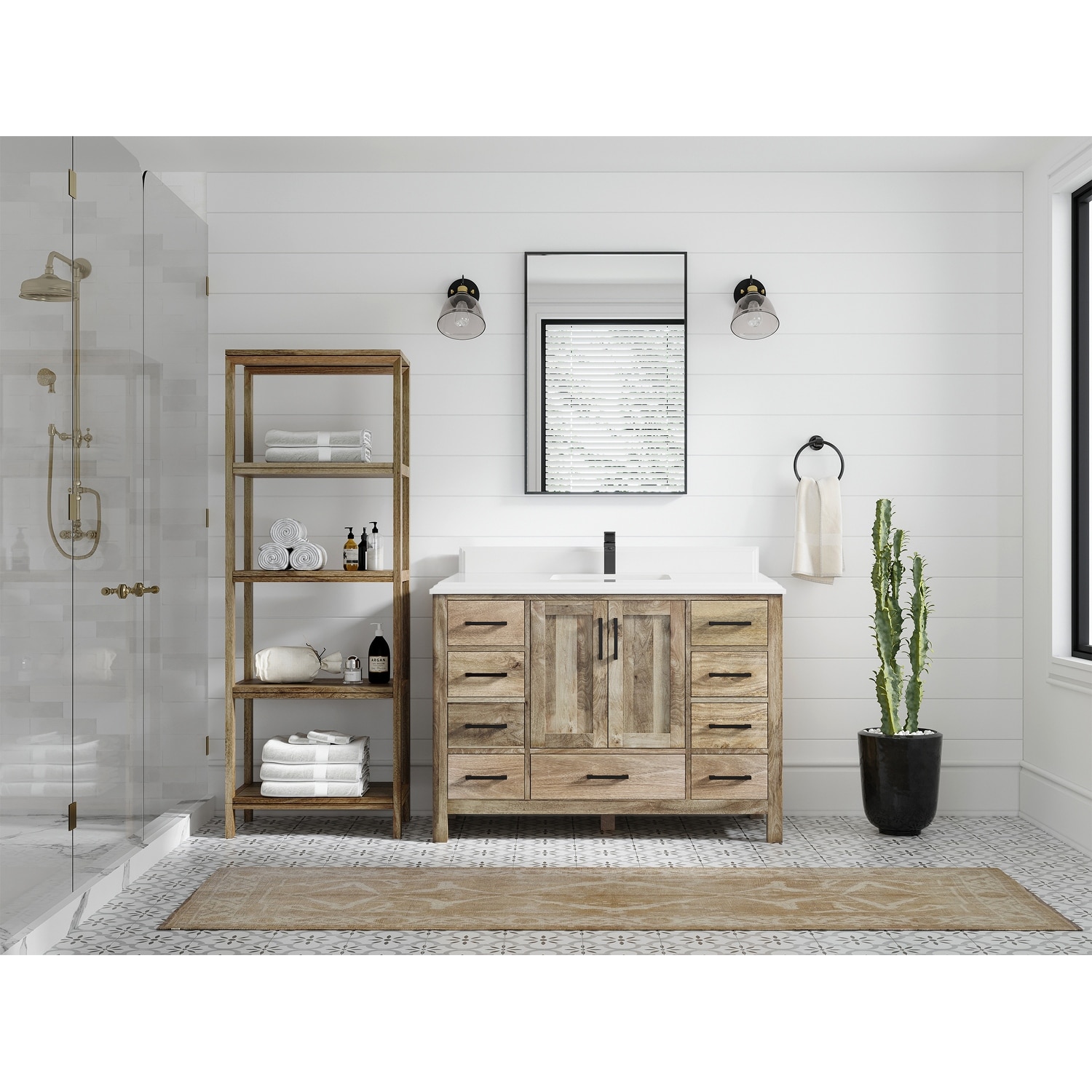 Willow Collections 48 Inch Wide Malibu Mango Single Sink Bathroom Vanity in Mango Finish-image