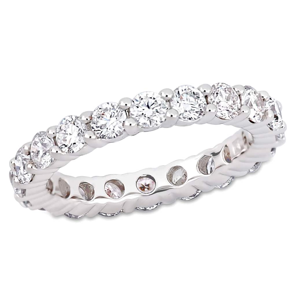 Miadora 3ct TDW Diamond Eternity Ring in 18k White Gold