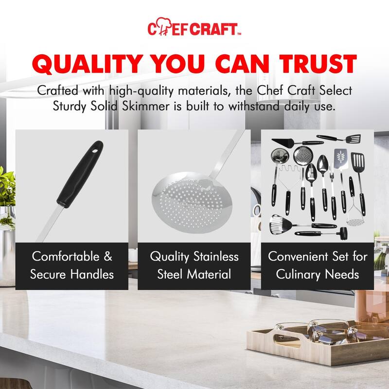 Chef Craft 13-Inch Select Stainless Steel Skimmer