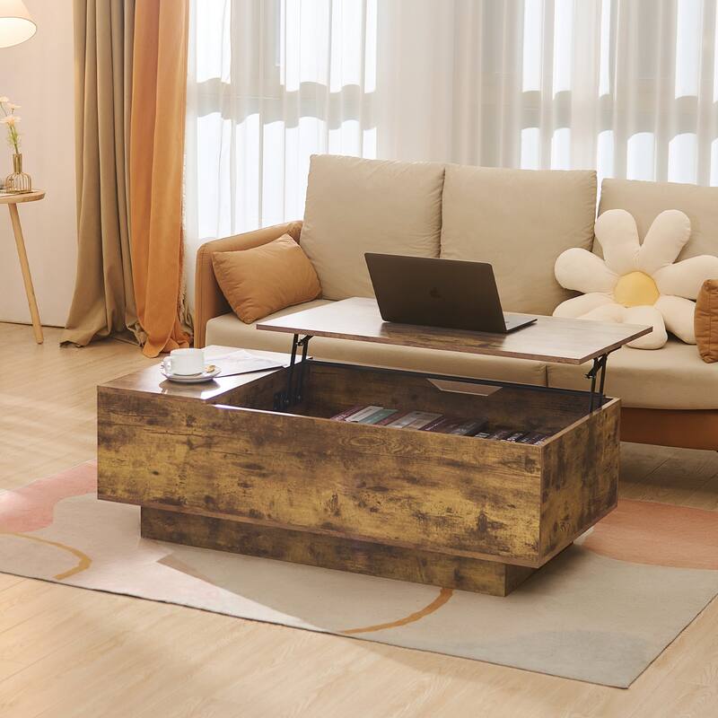 CO-Z Modern Lift Top Coffee Table with Storage