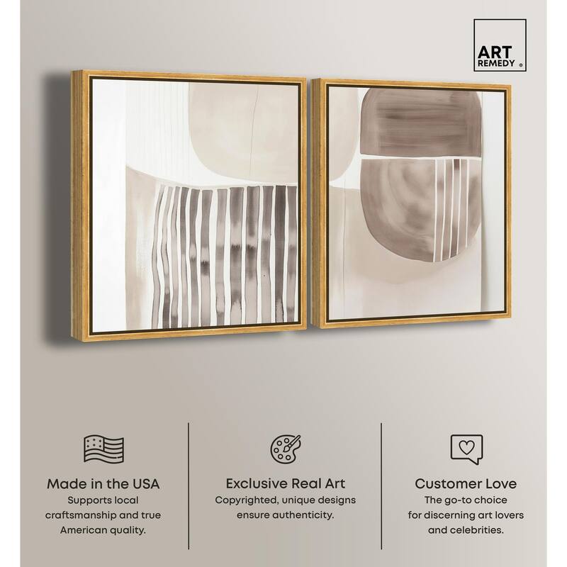 Elements of Quiet Canvas Set of 2 by Art Remedy