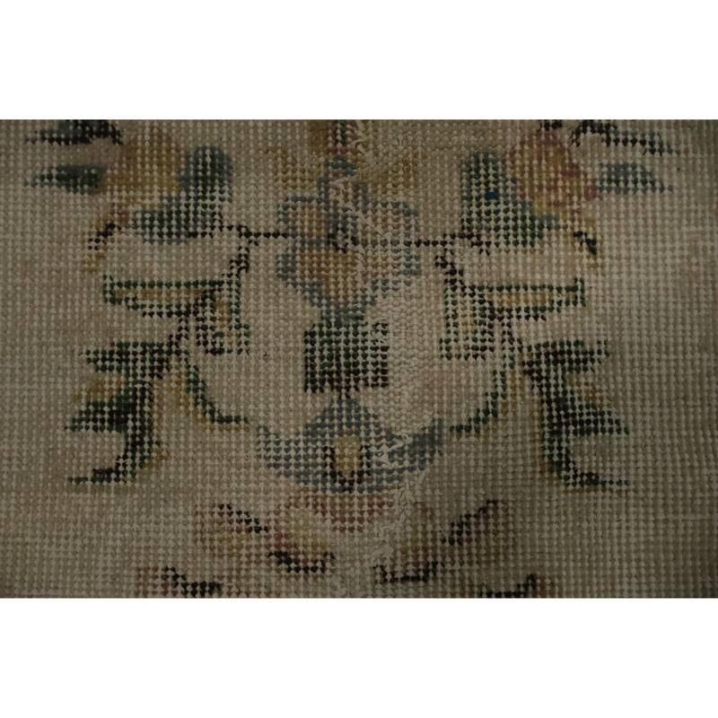Hand Knotted Oriental 100% Wool Carpet Transitional Floral Beige & Ivories Anatolian Area Rug - 9' 11'' X 5' 8''