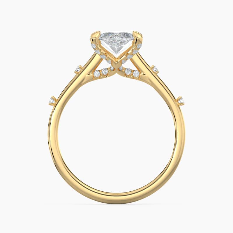 Auriya 14k Gold Petite Diamond Station Marquise Lab Grown Engagement Ring 1.00 to 5.00 ct. tw. (F-G, VS)