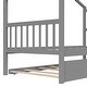 preview thumbnail 58 of 110, Creativity House Bed Twin/ Full Size Frame with Trundle for Boys Girls, Wood Platform Bed with Roof No Box Spring Needed