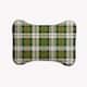 Plaid Pet Feeding Mat for Dogs and Cats - Green - 19" x 14"-Bone