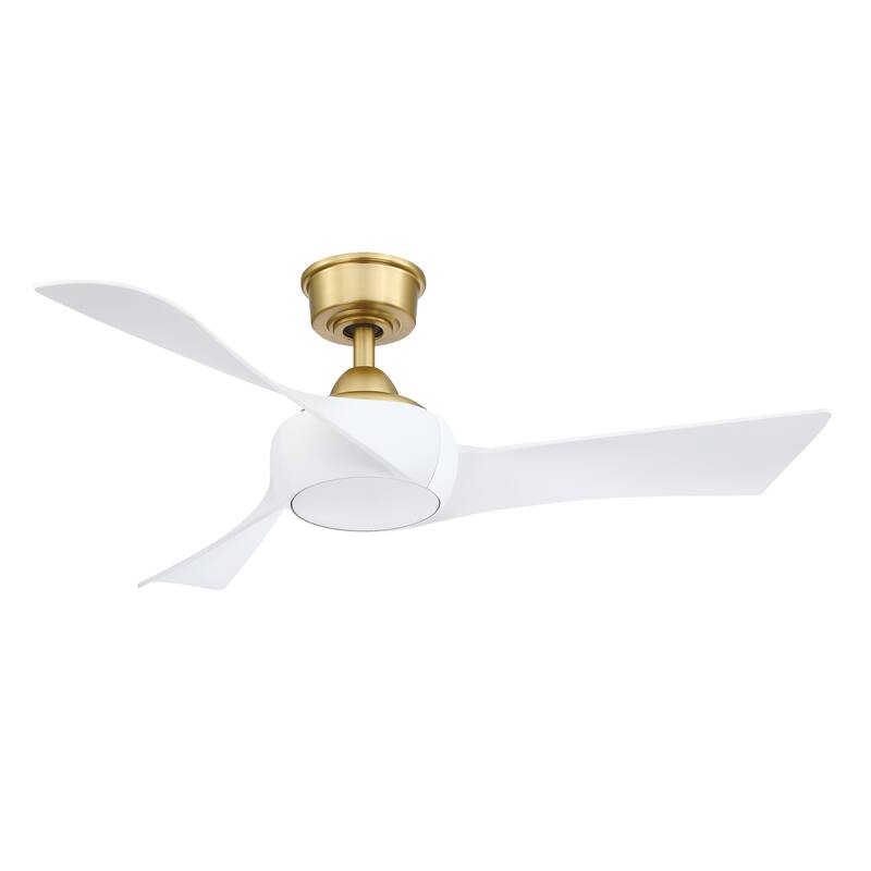 Fanimation Wrap Custom Indoor/Outdoor Ceiling Fan DC Motor - Brushed Satin Brass - Brushed Satin Brass