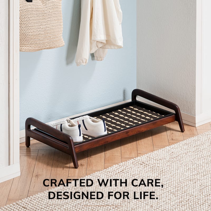 Jani Single-Tier Brown Stand 3-Pair Rubber Boot Tray
