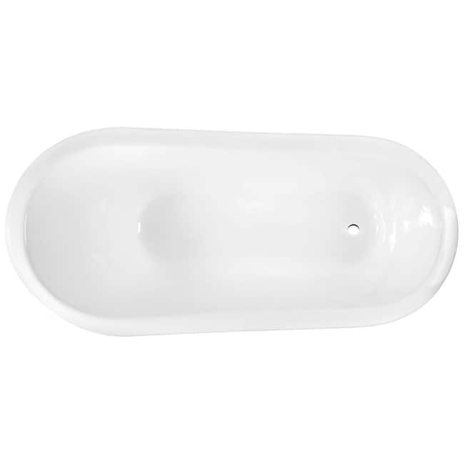 Kingston Brass Aqua Eden 67" Cast Iron Clawfoot Tub